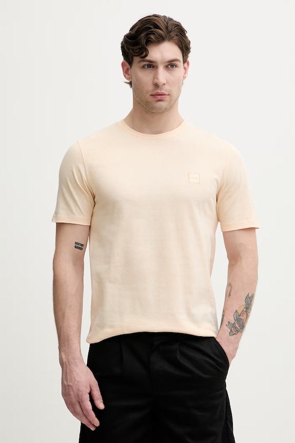 BOSS Orange T-shirt męski bawełniany Tales pomarańczowy 50508584