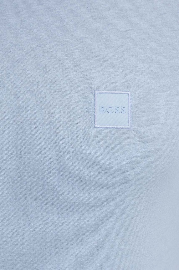 BOSS Orange T-shirt męski bawełniany Tales niebieski 50508584