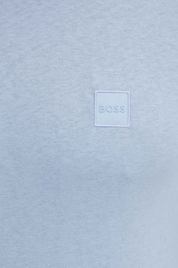 BOSS Orange T-shirt męski bawełniany Tales niebieski 50508584