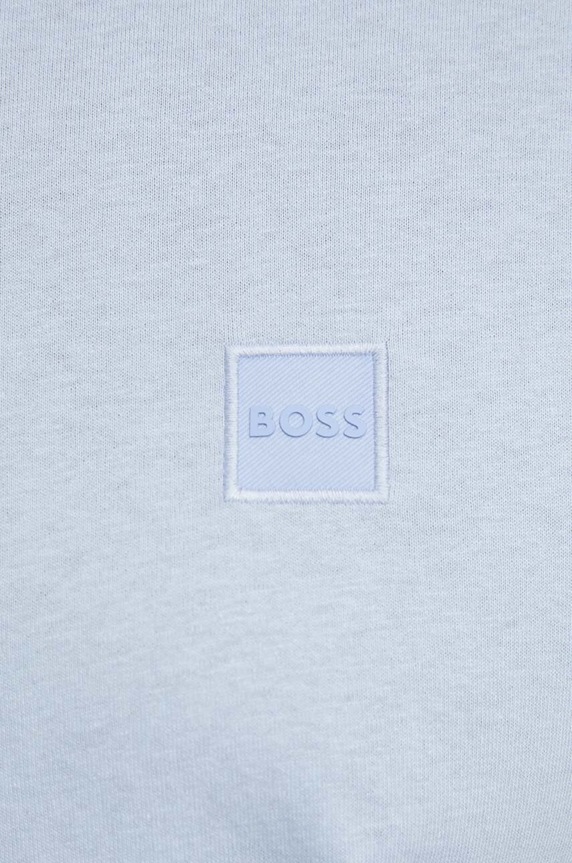 BOSS Orange T-shirt męski bawełniany Tales niebieski 50508584