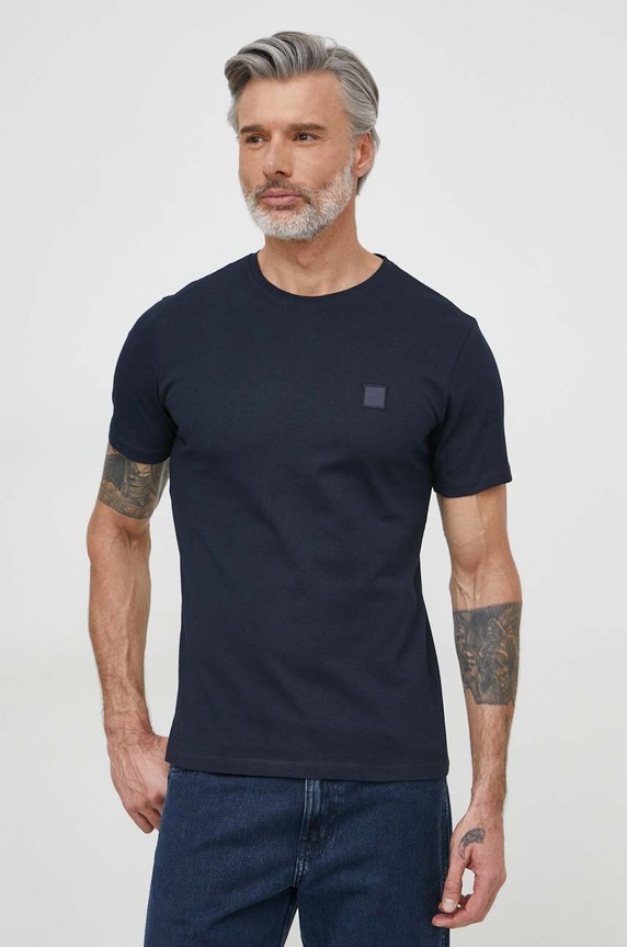 Oblečení BOSS Orange běžecké tričko pánské bavlněné Tales 50508584 námořnická modř