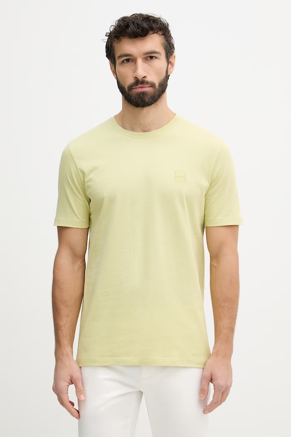BOSS Orange t-shirt ανδρικό βαμβακερό Tales πράσινο 50508584