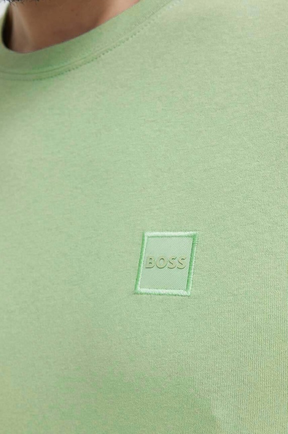 BOSS Orange T-shirt męski bawełniany Tales zielony 50508584