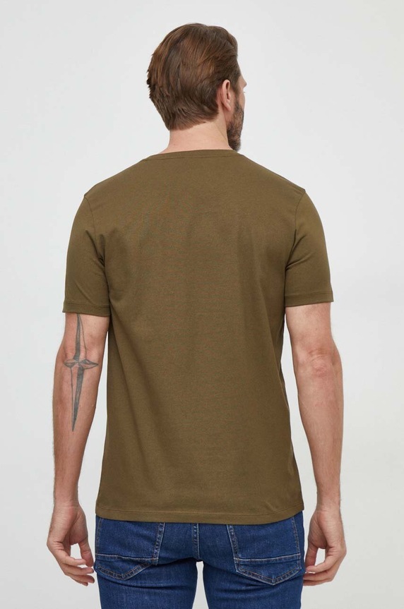 BOSS Orange T-shirt męski bawełniany Tales 50508584 zielony AA00