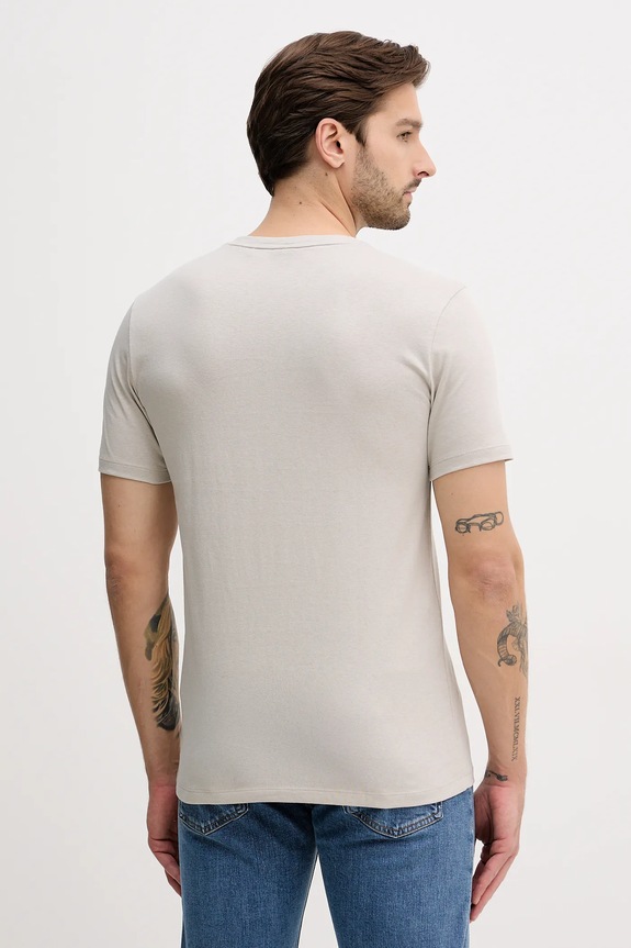Ρούχα BOSS Orange t-shirt για τρέξιμο ανδρικό βαμβακερό Tales 50508584 μπεζ
