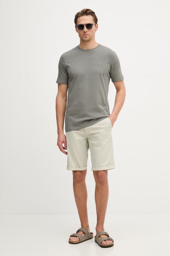 BOSS Orange t-shirt ανδρικό βαμβακερό Tales 50508584 γκρί AA00