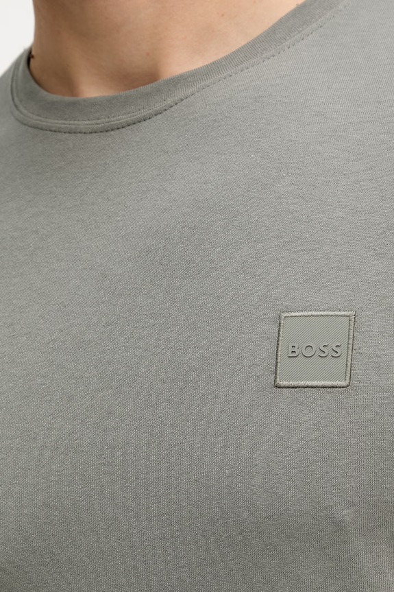 BOSS Orange t-shirt ανδρικό βαμβακερό Tales 50508584 γκρί