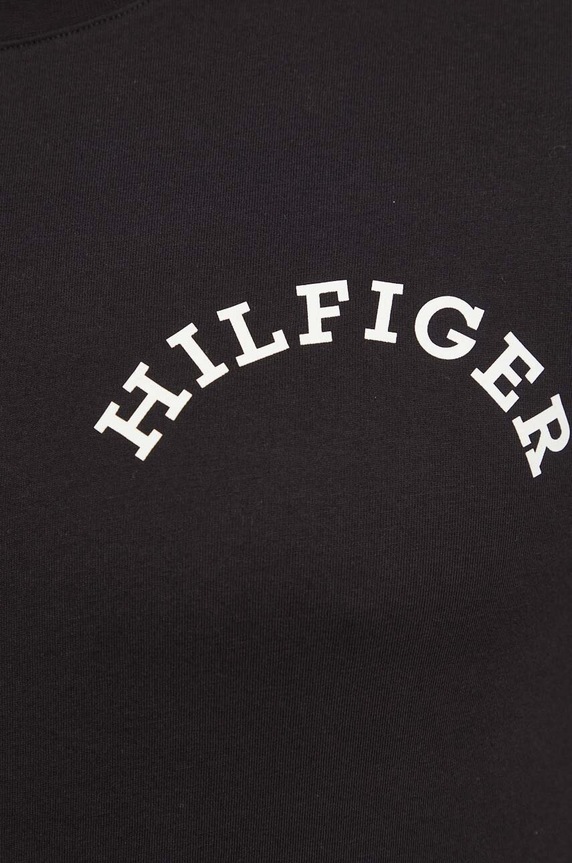 Bavlněné tričko Tommy Hilfiger černá MW0MW33686