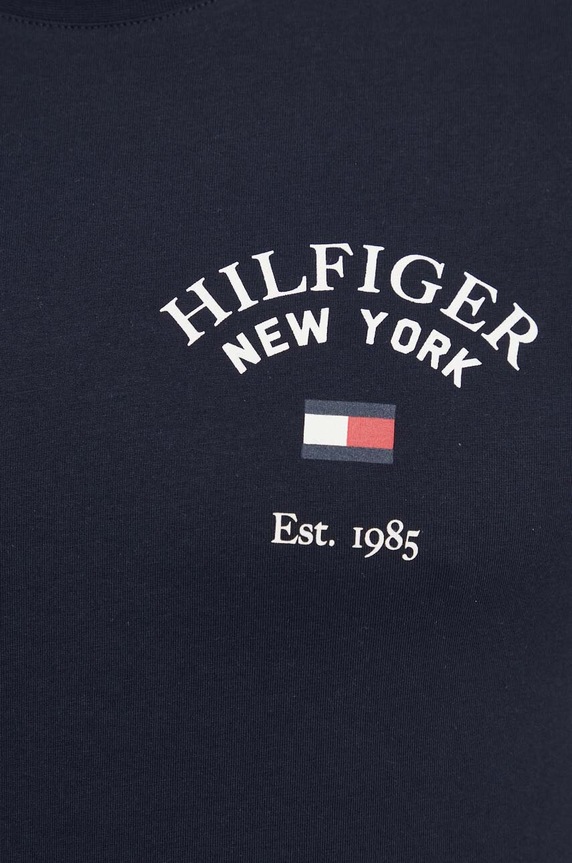 Tommy Hilfiger t-shirt bawełniany granatowy MW0MW33689