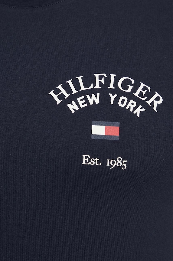 Tommy Hilfiger t-shirt bawełniany granatowy MW0MW33689