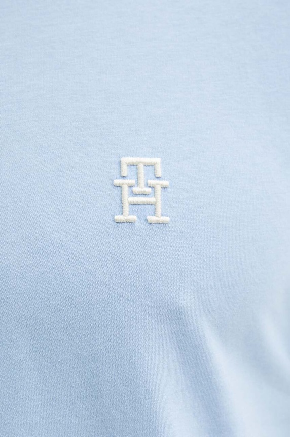 Tommy Hilfiger t-shirt bawełniany niebieski MW0MW33987
