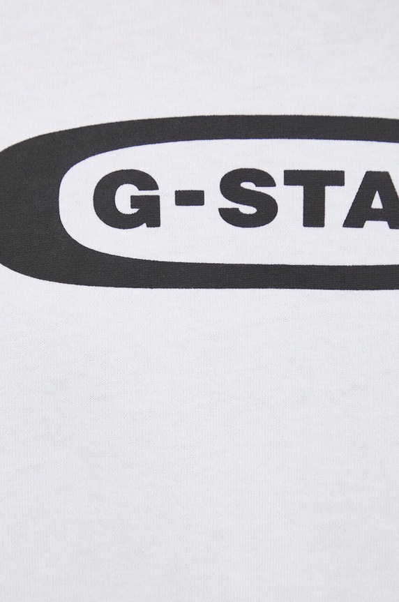 Βαμβακερό μπλουζάκι G-Star λευκό D23904.C336