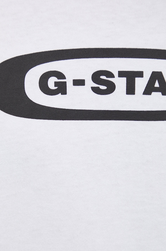 Βαμβακερό μπλουζάκι G-Star λευκό D23904.C336
