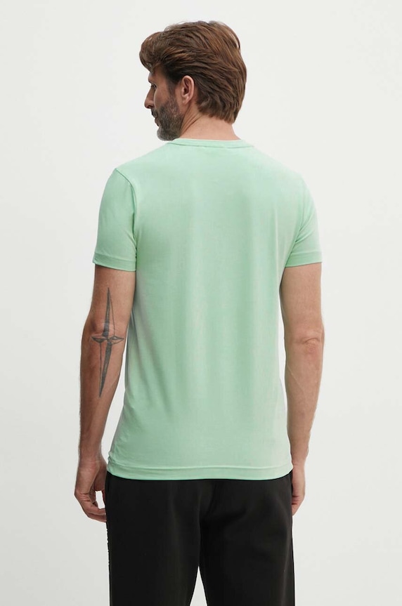Odzież Calvin Klein T-shirt męski bawełniany K10K112724 zielony