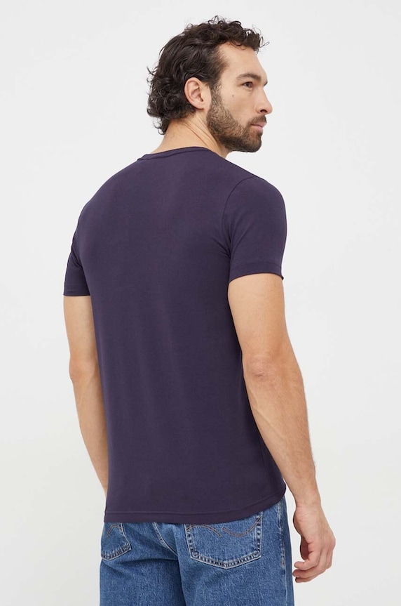 Calvin Klein T-shirt męski bawełniany K10K112724 granatowy AW25