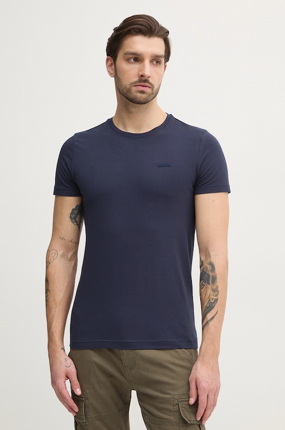 Calvin Klein T-shirt męski bawełniany granatowy K10K112724