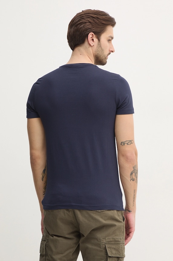 Odzież Calvin Klein T-shirt męski bawełniany K10K112724 granatowy