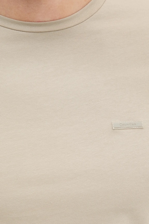 Calvin Klein T-shirt męski bawełniany K10K112724 beżowy