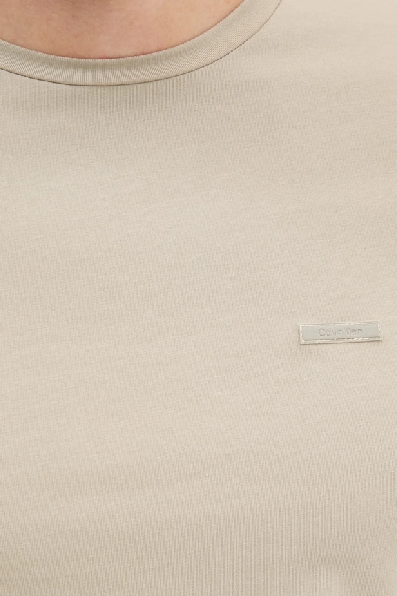 Calvin Klein T-shirt męski bawełniany K10K112724 beżowy