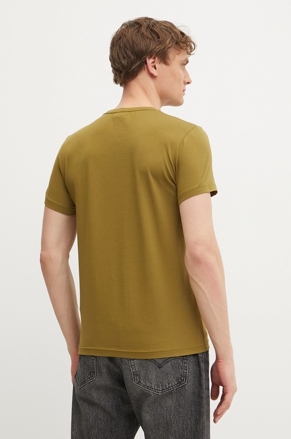 Odzież Calvin Klein T-shirt męski bawełniany K10K112724 zielony