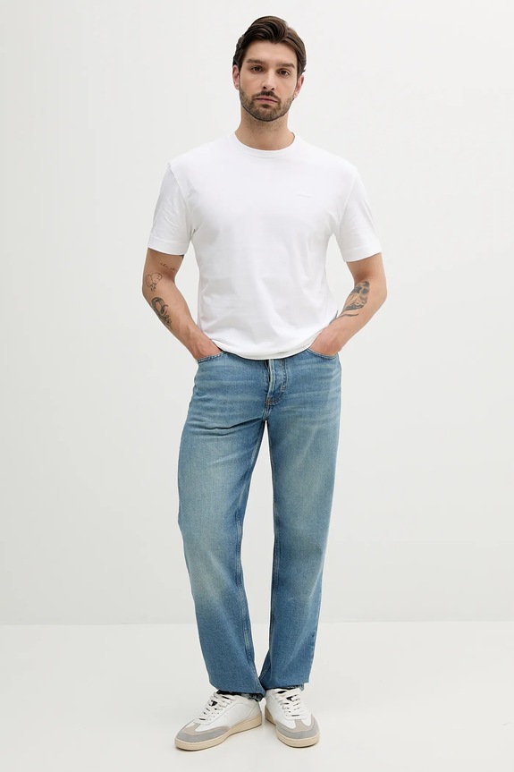 Calvin Klein T-shirt męski bawełniany K10K112749 biały SS25