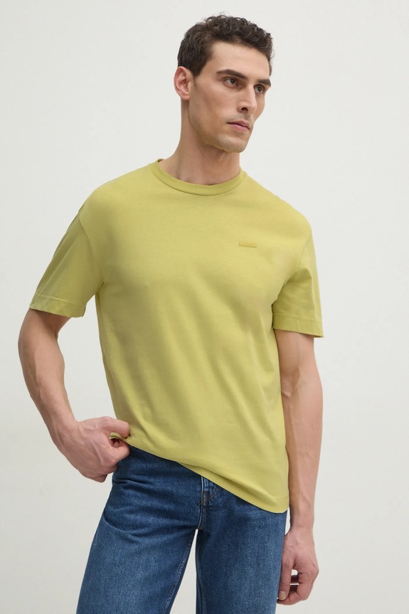 Calvin Klein t-shirt męski bawełniany żółty K10K112749