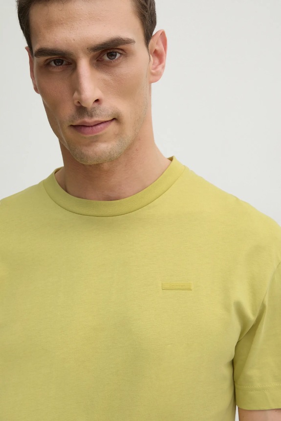 Calvin Klein t-shirt męski bawełniany żółty K10K112749