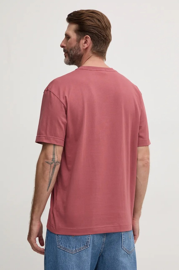 Odzież Calvin Klein T-shirt męski bawełniany K10K112749 fioletowy