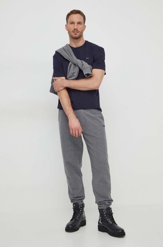 Calvin Klein T-shirt męski bawełniany K10K112749 granatowy SS25