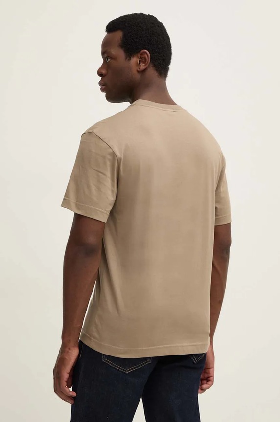 Oblečenie Calvin Klein tričko pánske bavlnené K10K112749 béžová