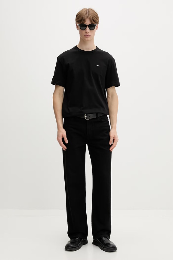 Calvin Klein T-shirt męski bawełniany K10K112749 czarny SS25