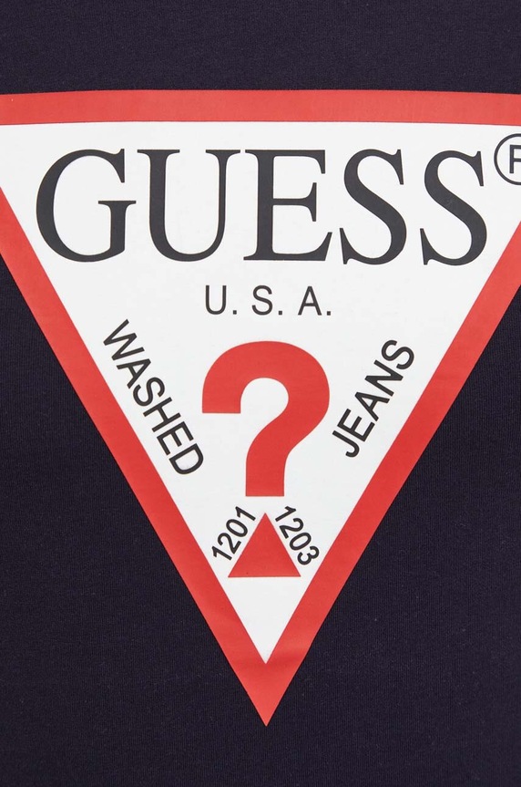 Guess t-shirt bawełniany granatowy M2YI71.I3Z14