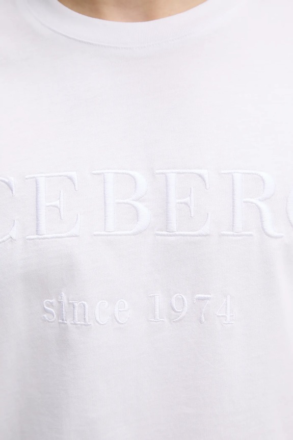 Iceberg t-shirt bawełniany F014.6327 biały