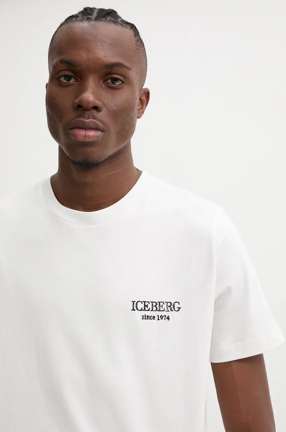 Odzież Iceberg t-shirt bawełniany F026.6327 beżowy