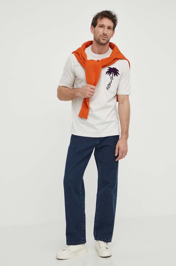 PS Paul Smith t-shirt M2R.220X.MP4491 bézs SS24