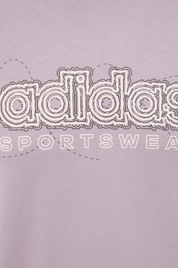 Βαμβακερό μπλουζάκι adidas Shadow Original IM8315 μωβ