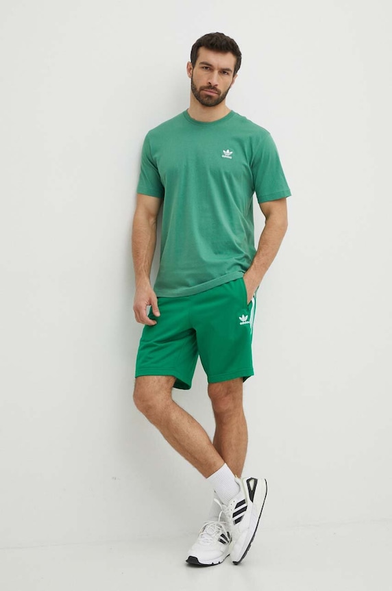 Bavlnené tričko adidas Originals IN0671 zelená SS24