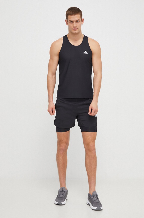 Majica kratkih rukava za trčanje adidas Performance Own the Run IN1499 crna SS24