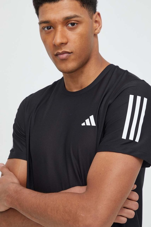 adidas Performance t-shirt do biegania Own The Run czarny IN1500