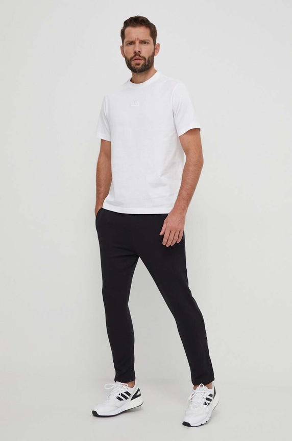 Bavlnené tričko adidas IN3161 béžová SS24