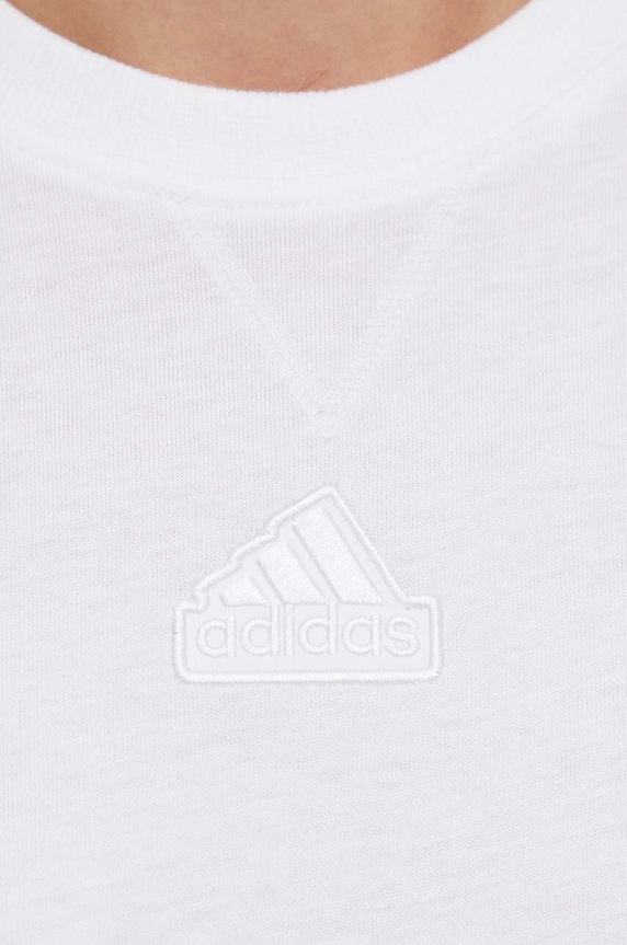 Bavlnené tričko adidas IN3161 béžová