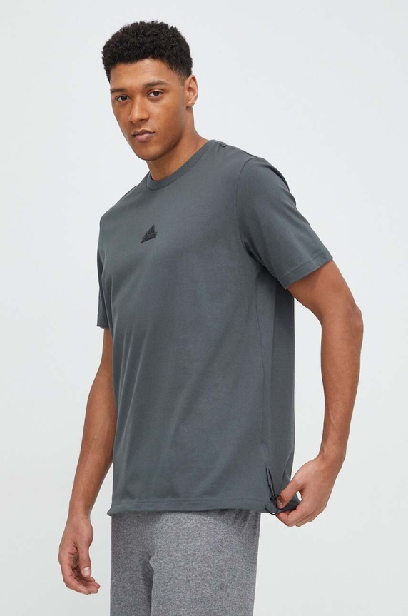adidas t-shirt bawełniany nadruk zielony IN3709