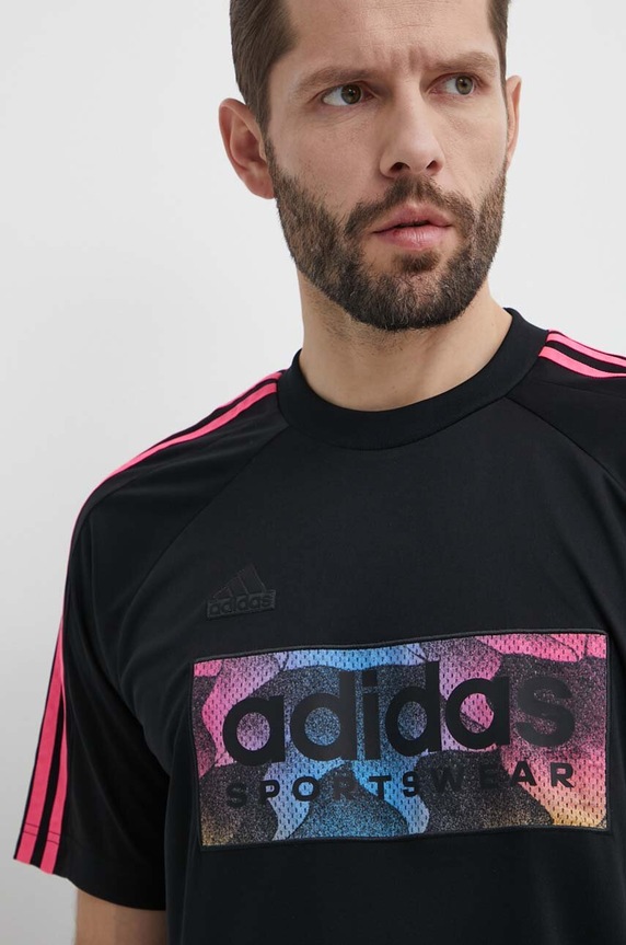 adidas t-shirt TIRO aplikacja czarny IP3781