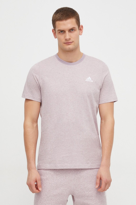 adidas tricou din bumbac melanj violet IR5319