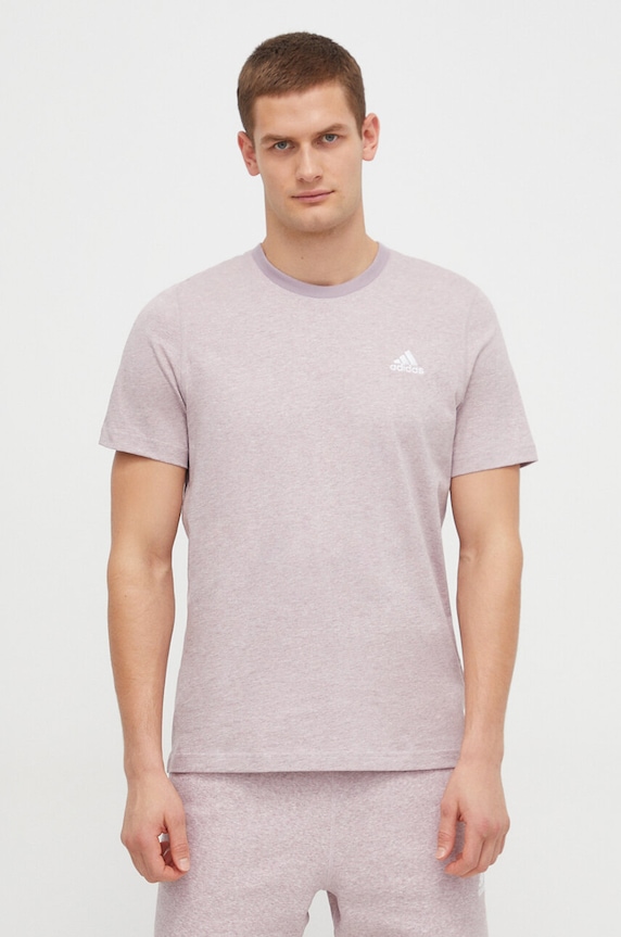 adidas tricou din bumbac melanj violet IR5319