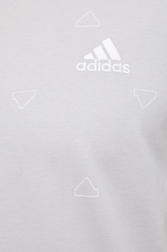 Bavlnené tričko adidas IS1827 sivá