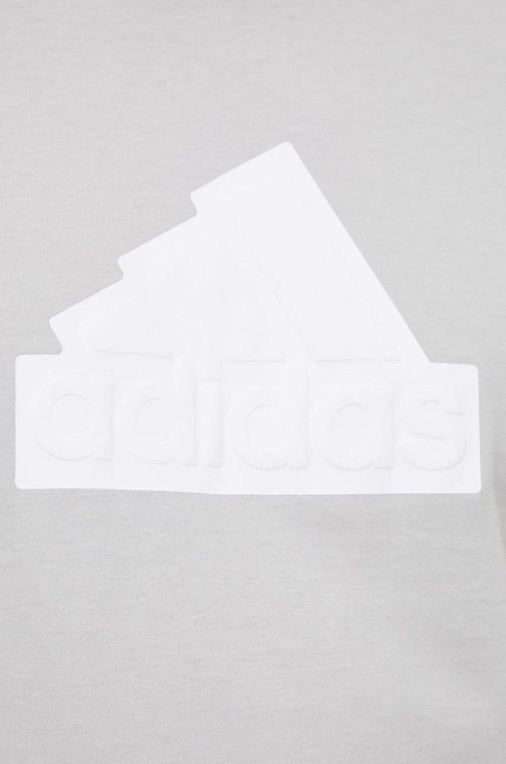 Bavlnené tričko adidas IY4283 sivá