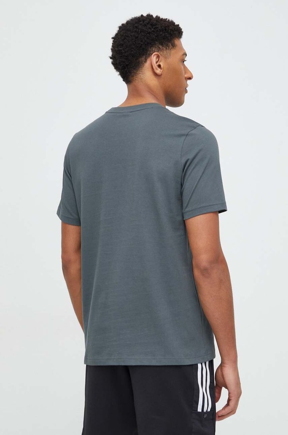 Βαμβακερό μπλουζάκι adidas IZ1623 πράσινο SS24