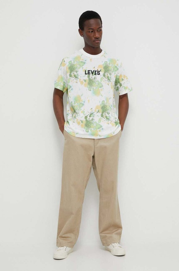 Βαμβακερό μπλουζάκι Levi's 16143 λευκό SS26