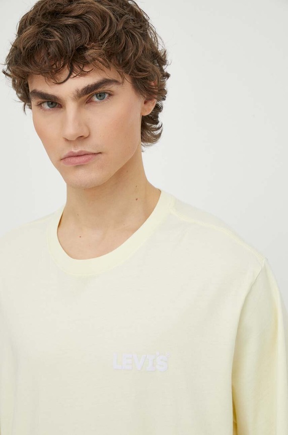Levi's t-shirt bawełniany żółty 16143